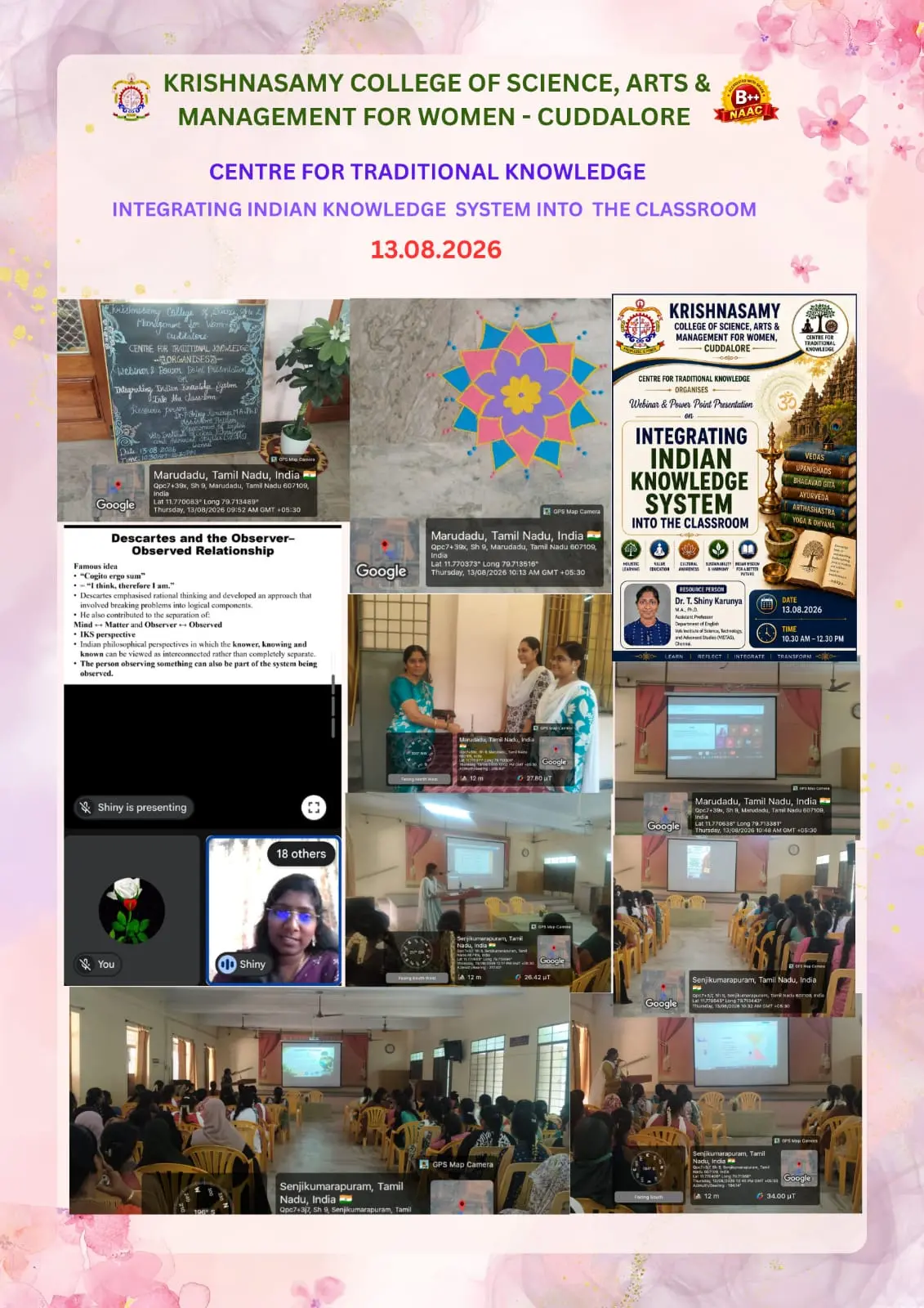 IKS Cell Organizes a Webinar on " Integrating Indian Knowledge System into the Classroom "
