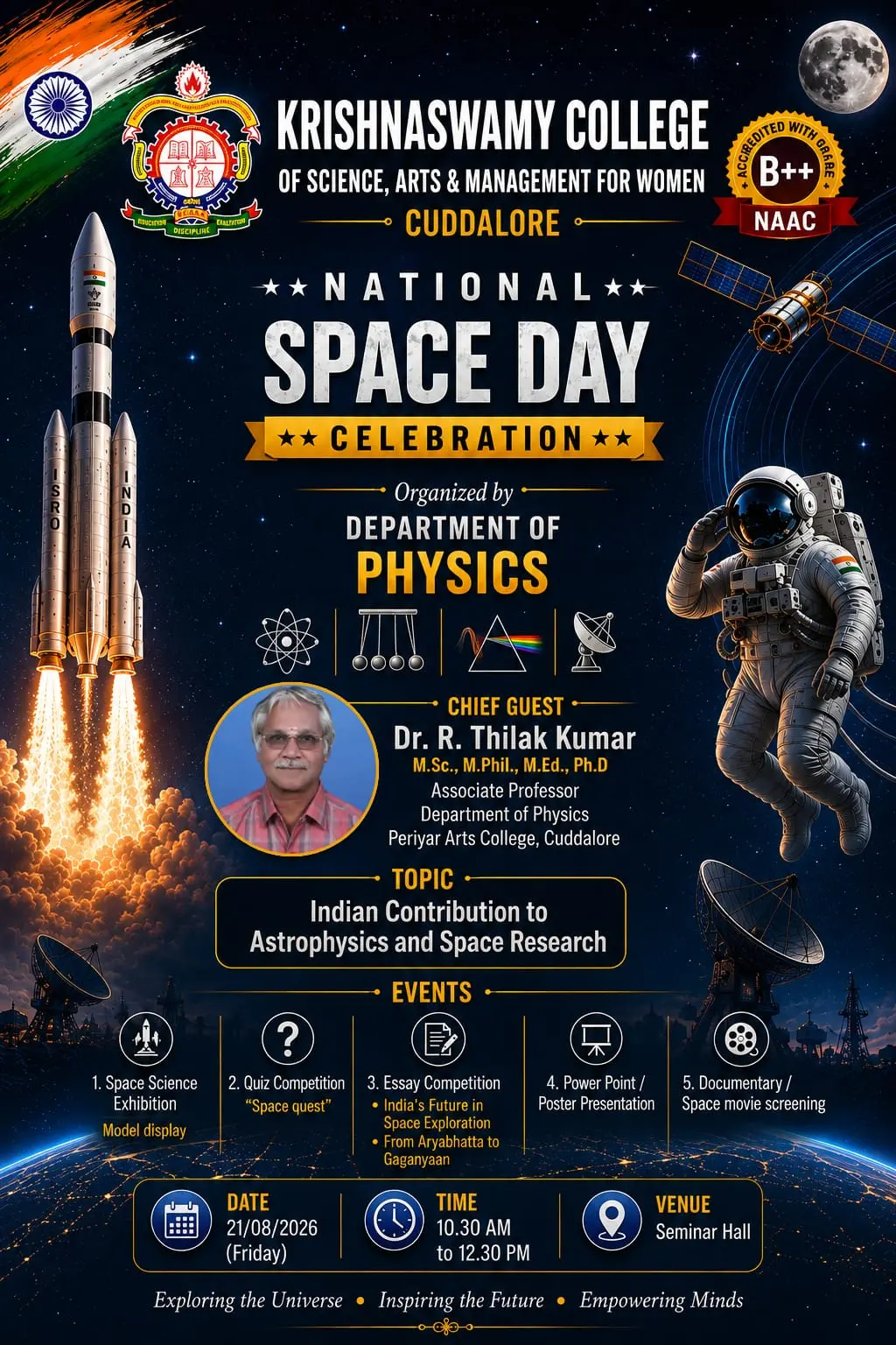 National Space Day Celebration by Department of Physics